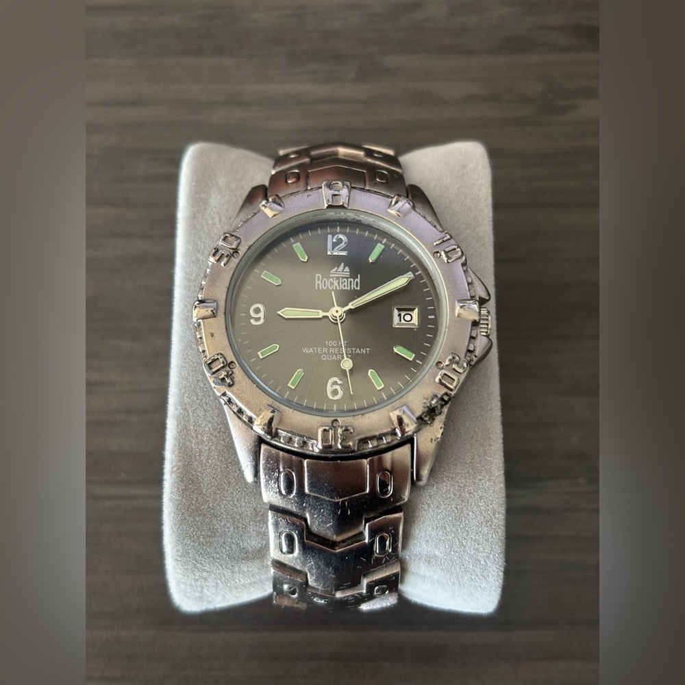 Vintage Rockland Quartz watch Shiny yellow